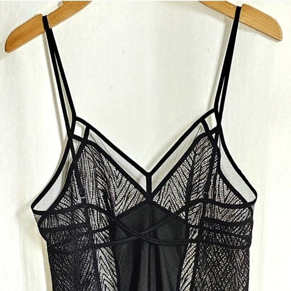 Calvin Klein Black Floral Lace Slip Dress - Picture 12 of 15